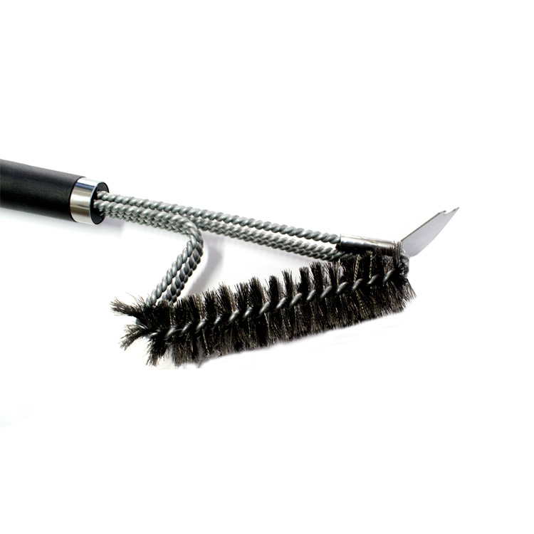 Threehead oven BBQ grill net cleaning brush BBQ tool stainless steel